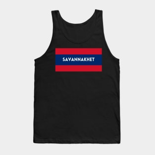 Savannakhet City in Laos Flag Colors Tank Top